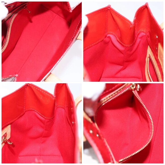 LOUIS VUITTON Monogram Vernis Reade PM Hand Bag Red Rouge M91088 LV Auth 133099 - Picture 16 of 16